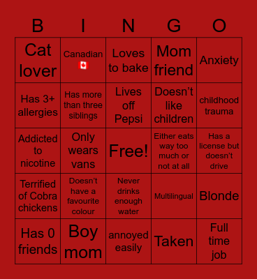 Lee-Anna Bingo Card
