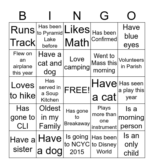 MAPLE BINGO Card