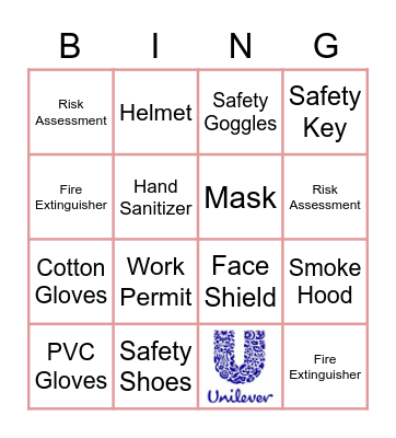 SAFETY BINGO Card