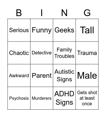 Brainussy Bingo Card