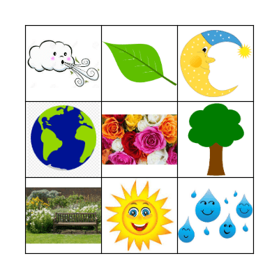 Nature Bingo Card