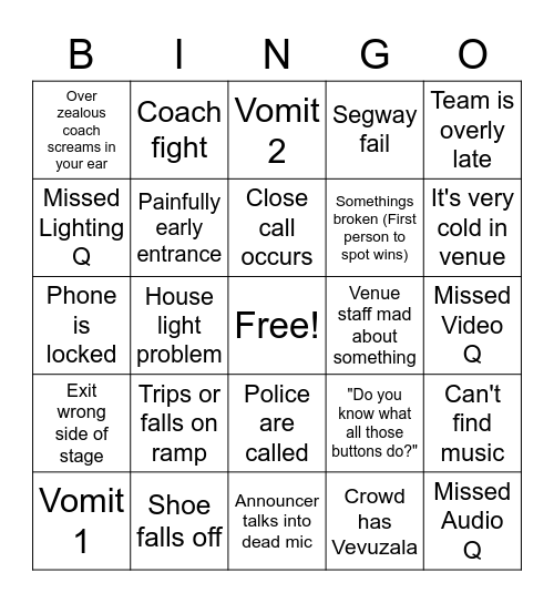 CHEER Bingo! Bingo Card