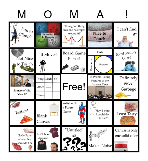 MOMA Bingo! Bingo Card