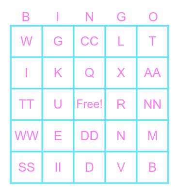 Parul's Baby Shower Bingo Card