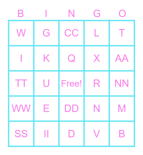 Parul's Baby Shower Bingo Card