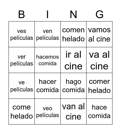 Lo que hacen las personas Bingo Card