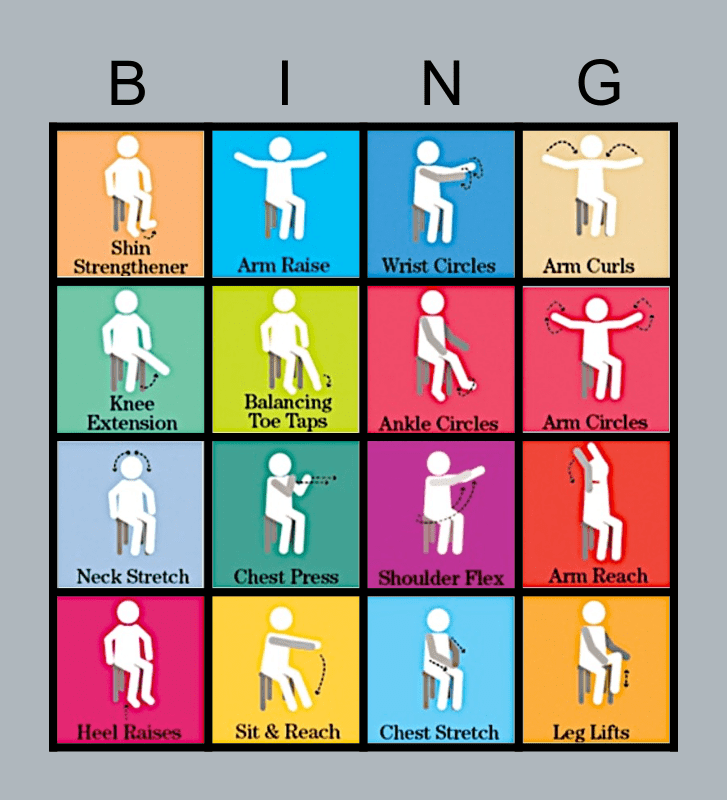 Chair Activity Bingo Card