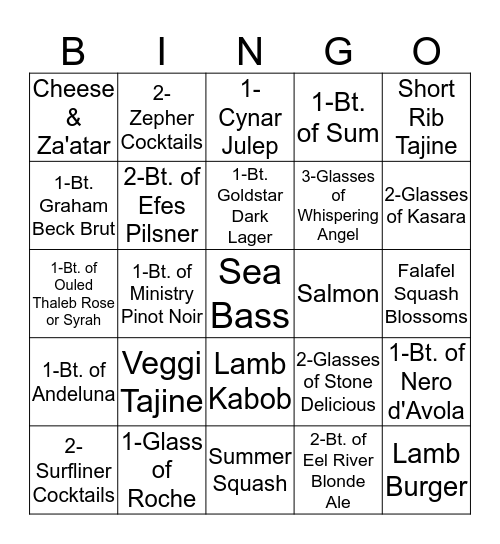 Momed Bingo Card