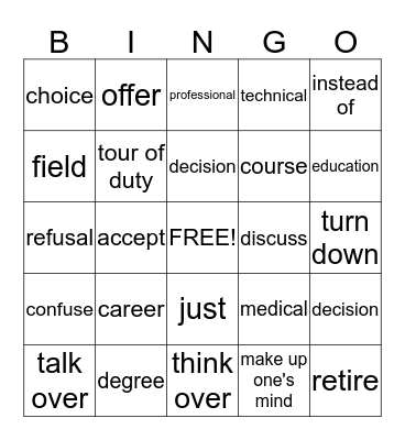 Book 12, Lesson 2 Bingo Card