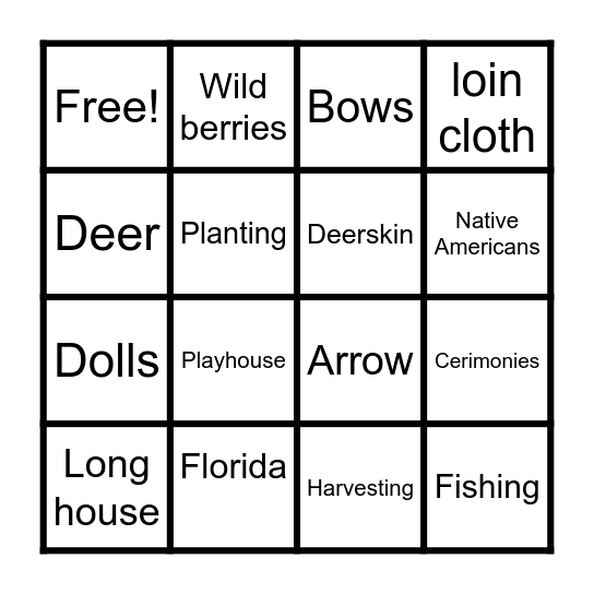 Timucan BINGO Card