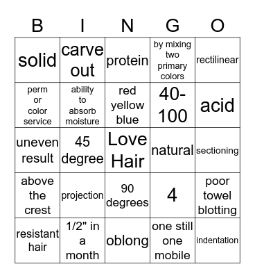 Basic Review  Bingo Card