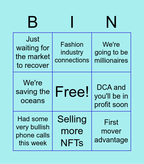 Ponyo Cope Bingo Card