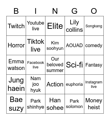 krys ✨ Bingo Card