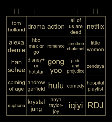 Iairdutemp Bingo Card