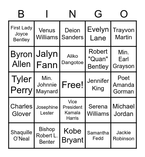 FFWC BINGO Card