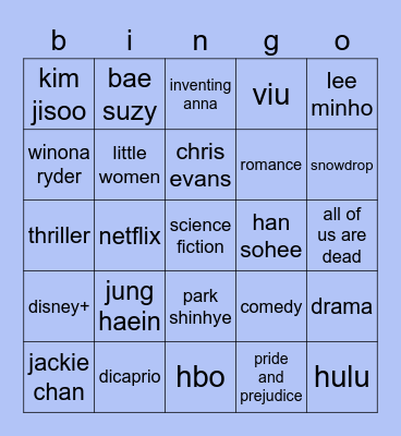 hee's Bingo Card