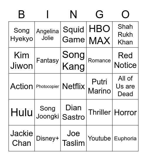 @softyuvin Bingo Card