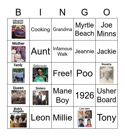 Rosetta's 96th Birthday Bingo Card