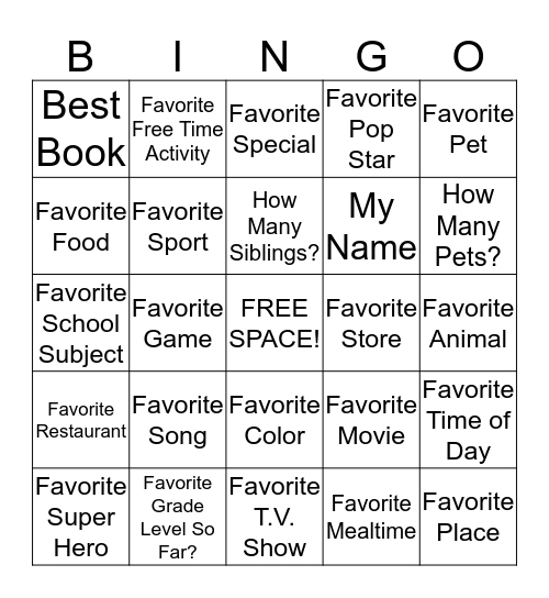 Barrow Bingo Card