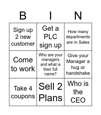 Micro Center Bingo Cashiers Bingo Card