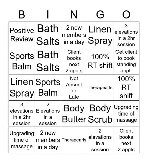 Bingo Therapy Bingo Card