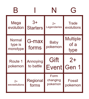 Bingo Card