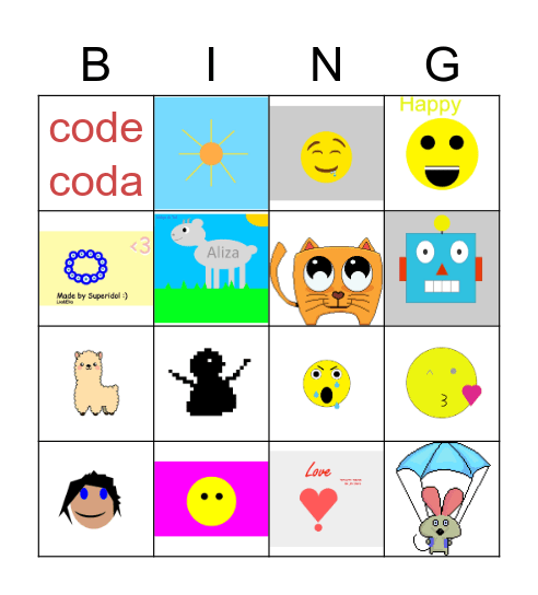 code coda Bingo Card