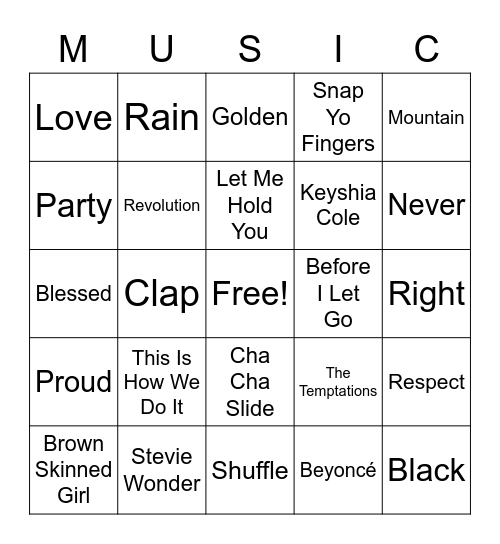 BHM Celebration Bingo Card