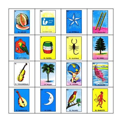 Library Loteria Bingo Card