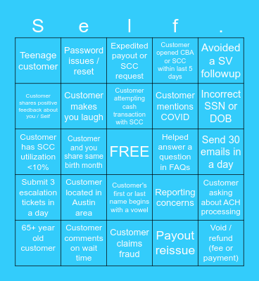 CS Appreciation Week (CS) Bingo Card