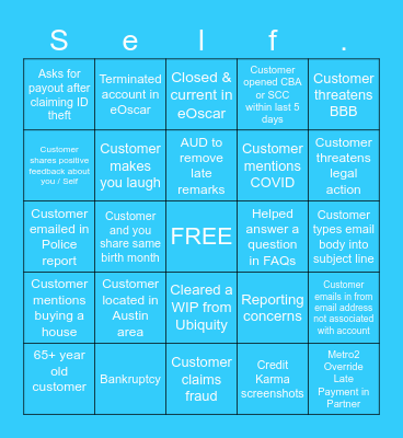 CS Appreciation Week (CRO) Bingo Card