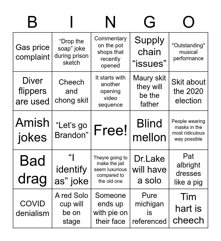 Rotary 2022 bingo Card