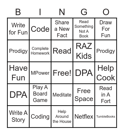 March Bingo Card