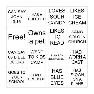 FIND SOMEONE WHO….. Bingo Card