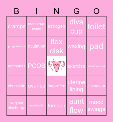 Period Party Bingo! Bingo Card