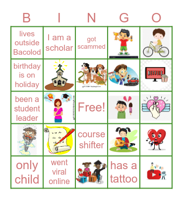 Real Me Bingo Card