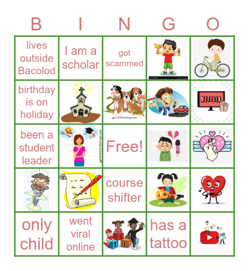 Real Me Bingo Card