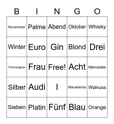 Artikel-Bingo Card
