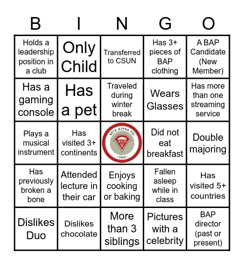 CID Bingo Sheet Bingo Card