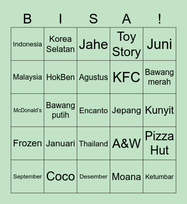 Marsheille Bingo Card