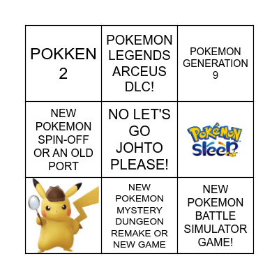 POKEMON DIRECT 2022.2.27 Bingo Card