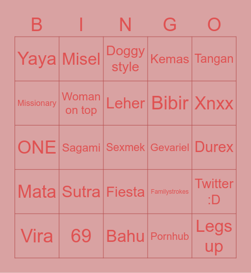 Yaya bingo Card
