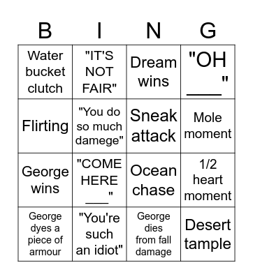 Manhunt q Bingo Card