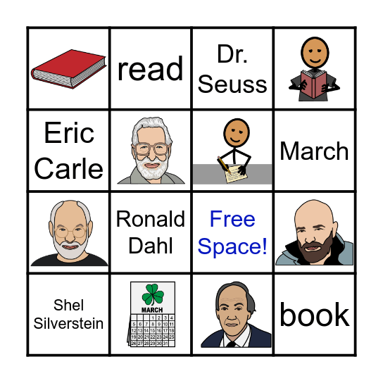 Reading Month Bingo Card