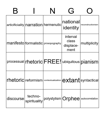 CCM Summer Research Bingo Card