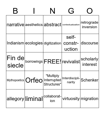 CCM Summer Research Bingo Card