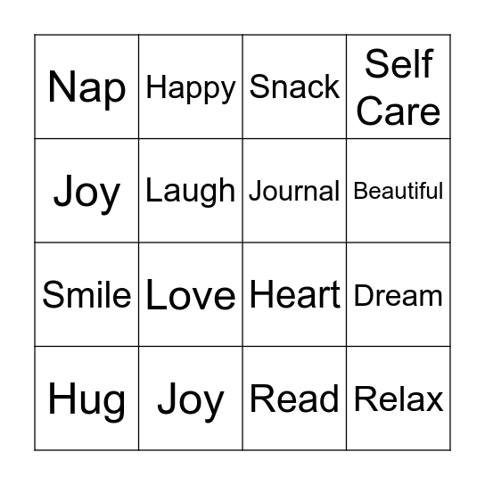 Beauty and Bingo!! Bingo Card