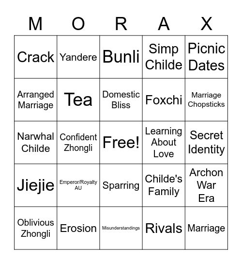 Tartali Bingo Card