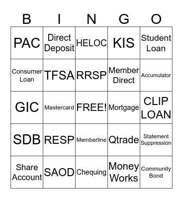 Products Per Member! Bingo Card