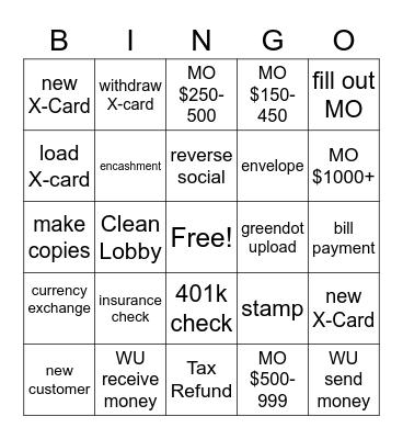 PLS Bingo Card